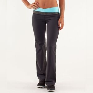 Lululemon Athletica Astro Yoga Pant Blue & Grey Pants Y2K Womens Size 4 Small